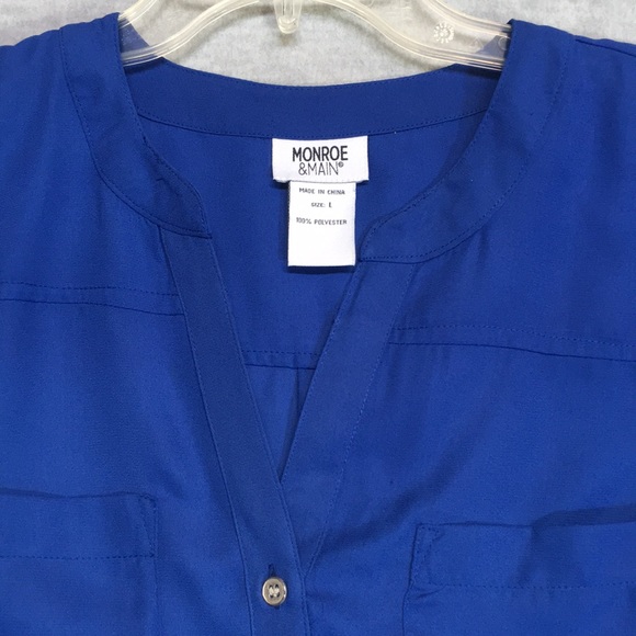 MONROE & MAIN Cool Semi-Sheer Summer Top Adjustable Sleeves with Tie & Hi Lo Hem - Picture 3 of 16